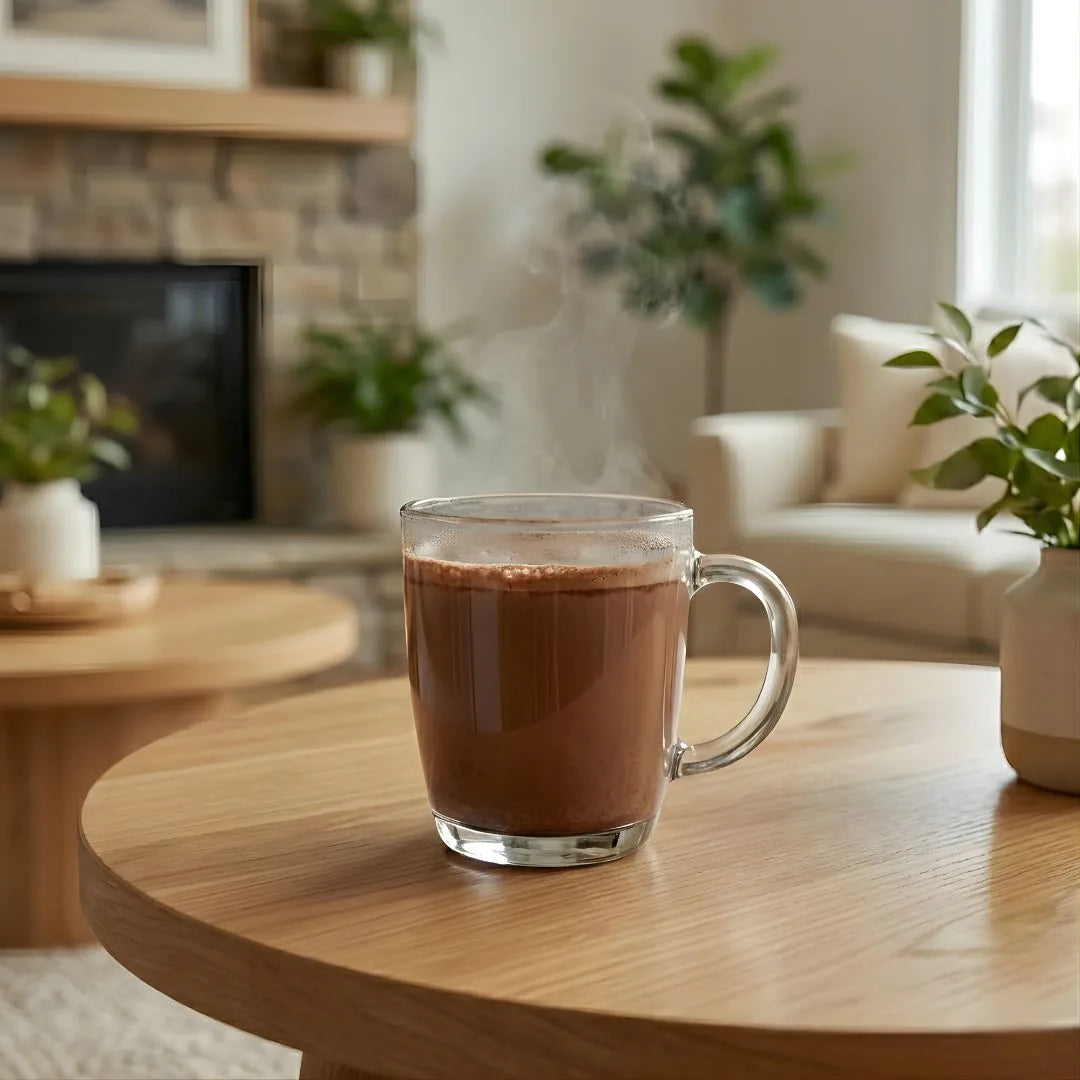 Steaming mug of Nouriva